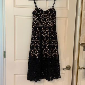 Lace Overlay midi dress